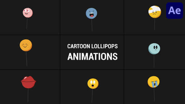 Cartoon Lollipops Animations After Effects - VideoHive 57750249