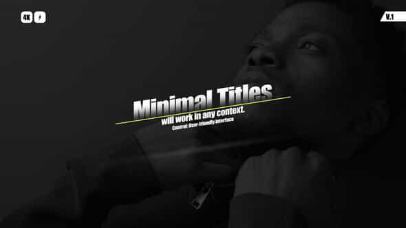 Minimal Titles After Effects - VideoHive 50209711