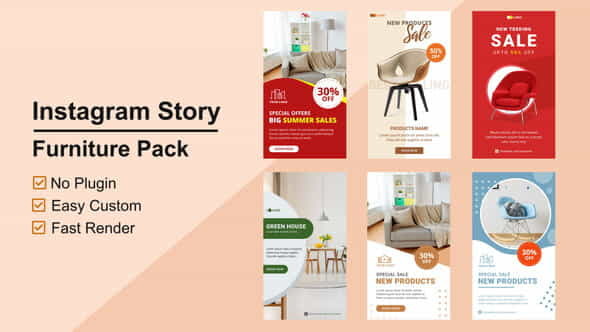 Furniture Instagram Stories V09 - VideoHive 27610444