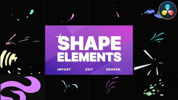 Shape Elements Pack | DaVinci - VideoHive 31457550