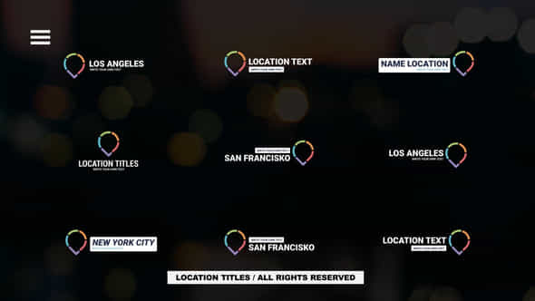 Location Names - VideoHive 43569823