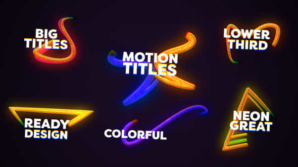 Neon Lower Thirds - VideoHive 45193263