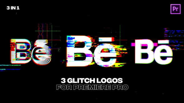 Glitch Logos For Premiere Pro - VideoHive 35551036