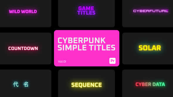 Cyberpunk Simple Title - VideoHive 45067667