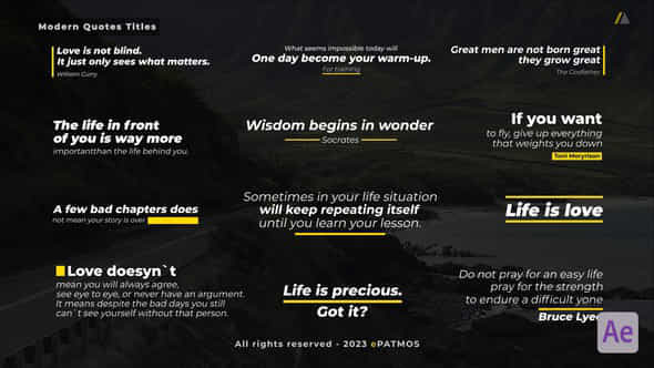 Modern Quotes Titles - VideoHive 44864141
