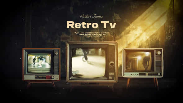 Retro Tv In Dark Room - VideoHive 54381297
