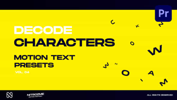 Characters Motion Text - VideoHive 45890207