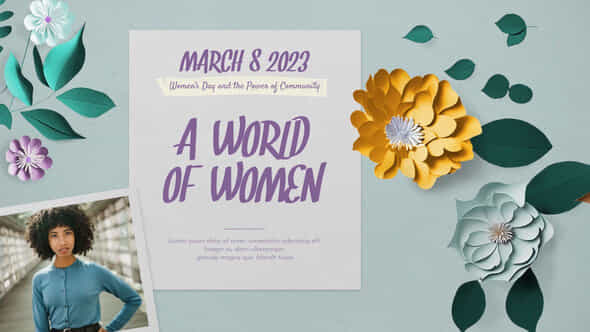 Paper Flowers Womens - VideoHive 43738831