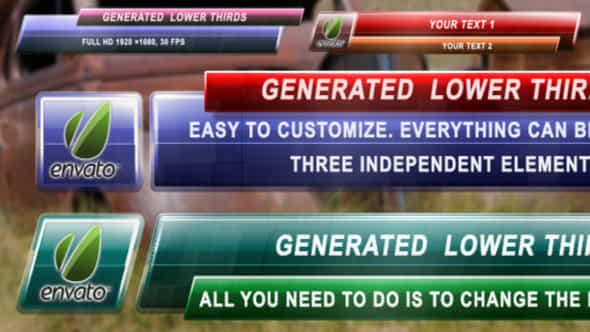 GeneratedLower Thirds - VideoHive 232625