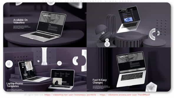 Abstract Geometry Laptop - VideoHive 38650011