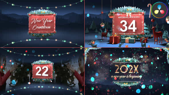 New Year Countdown For Davinci Resolve - VideoHive 49908275