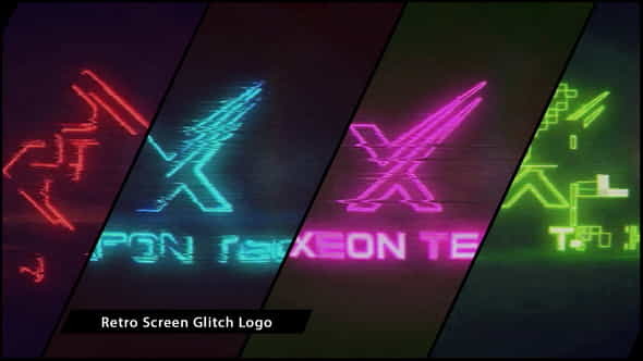 Retro Screen Glitch Logo - VideoHive 20139448