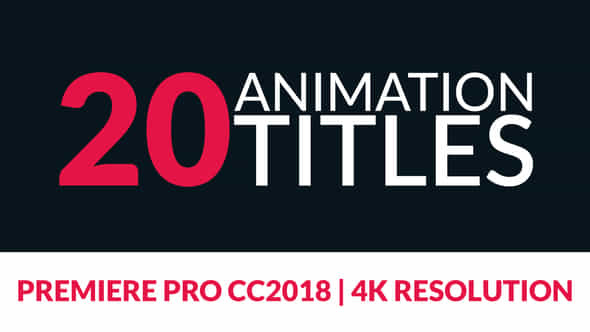 20 Title Animations - VideoHive 22608393