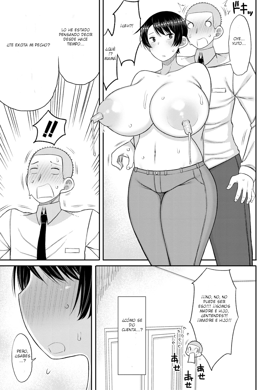 [Nagaikusa] Días de ordeñar la leche de mamá... (Haramitagari na Hahaoya) [Spanish] [Digital]