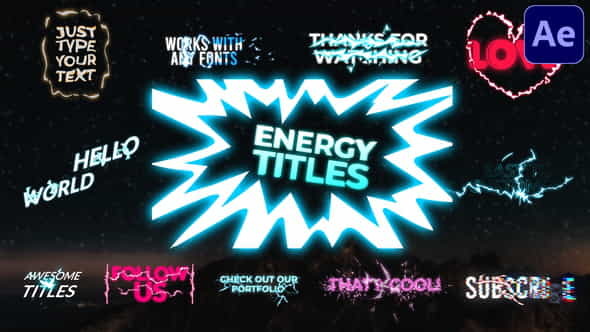 Energy Titles Pack | After - VideoHive 30128033