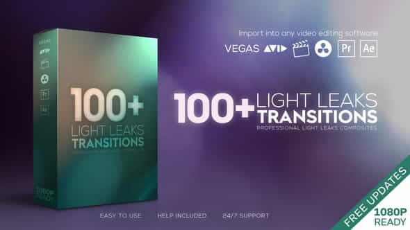 Light Leaks Transitions - VideoHive 23604191