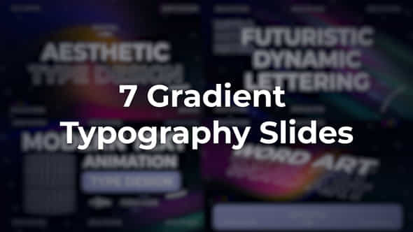 Gradient Typography - VideoHive 57701504
