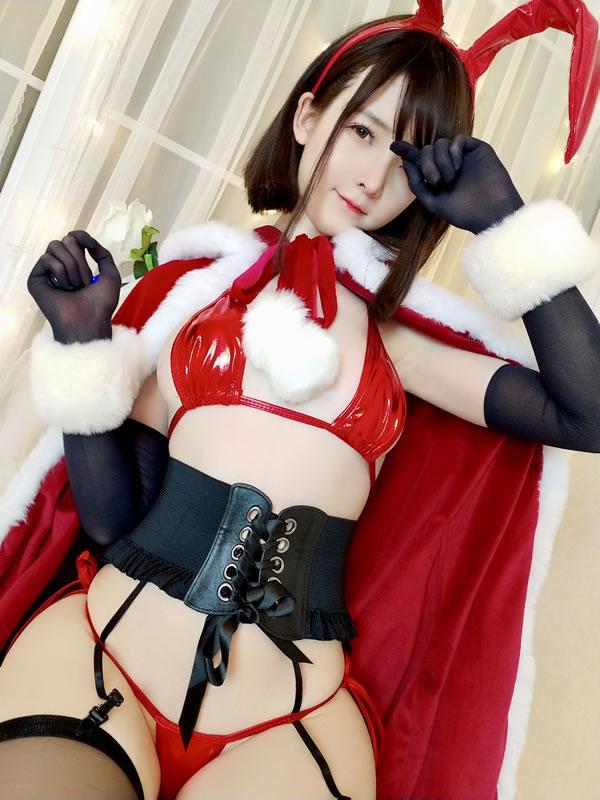 网红一小央泽coser-圣诞兔(16)