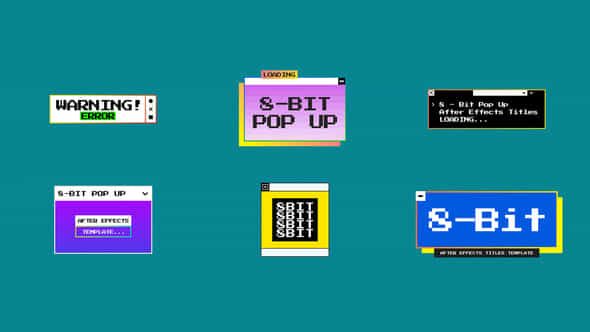 8Bit Pop Up Mogrt - VideoHive 51085895