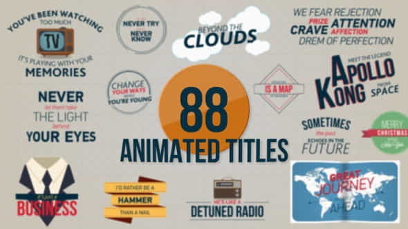 88 Animated Titles - VideoHive 13112447