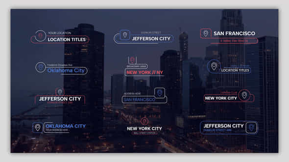 Location Line Titles - VideoHive 59121568