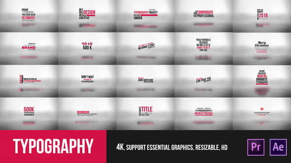 Typography Essential - Mogrt - VideoHive 23136220