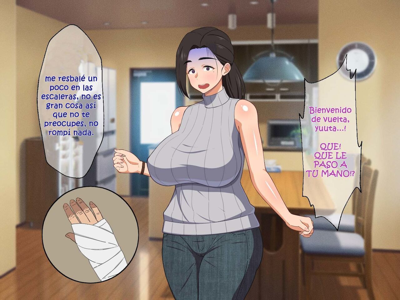 [Haruharutei] Amaama Bijin Okaa-san ni Tanetsuke Shite Soitogechau Hanashi  La historia sobre el apareamiento con una madre dulce y hermosa [Spanish]