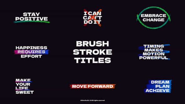 Brush Stroke Titles After Effects - VideoHive 57256577