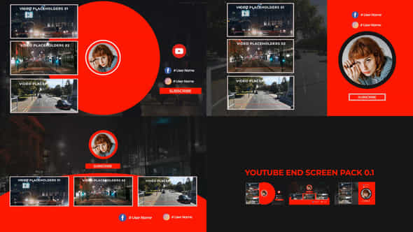 Youtube End Screens Pack V3 - VideoHive 52545805