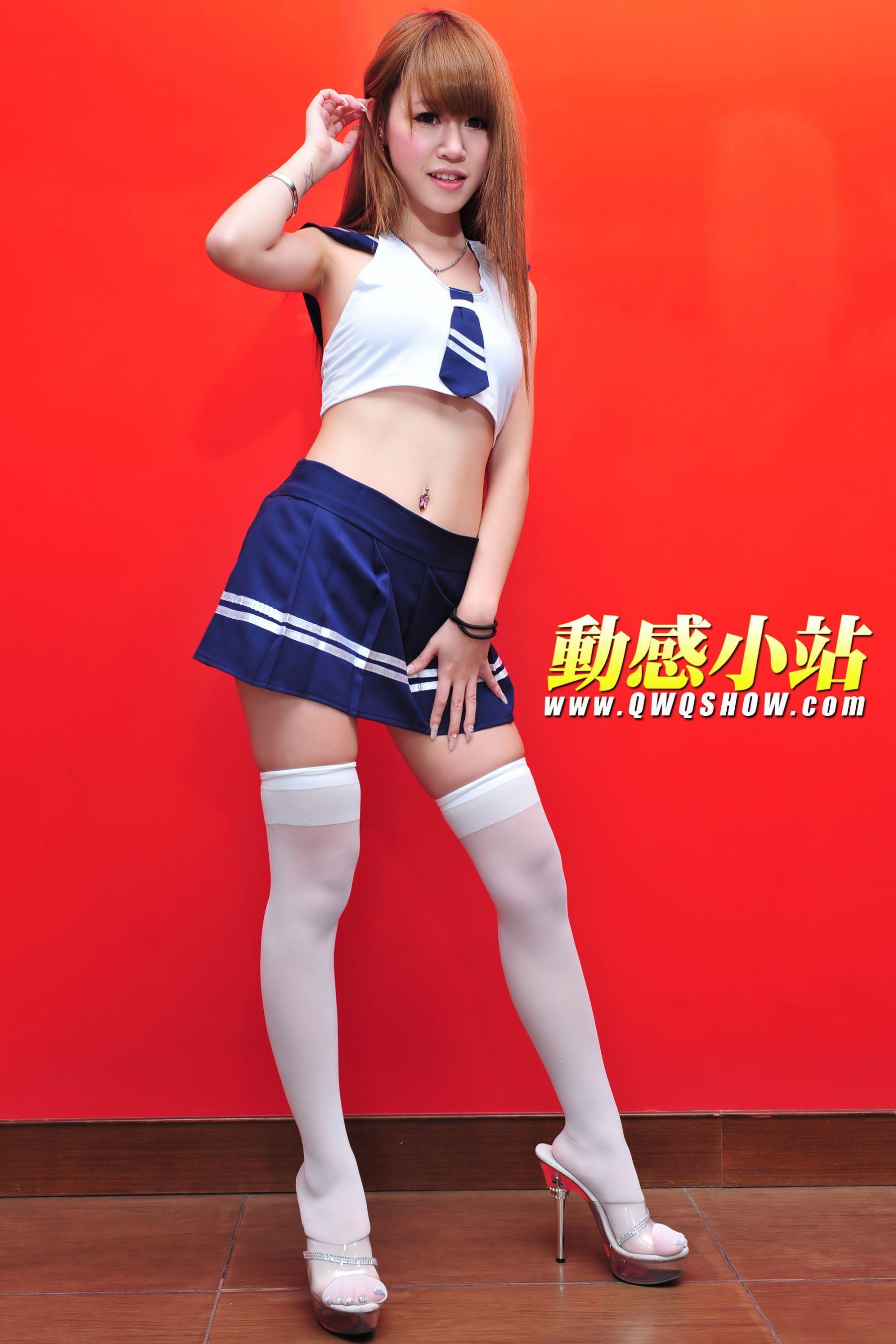 动感之星 丁丁《白丝校服妹子》 [动感小站] NO.141 写真集(12)