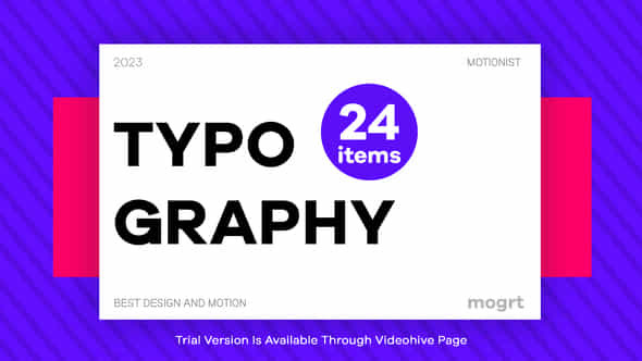 Typography Mogrt - VideoHive 48691312