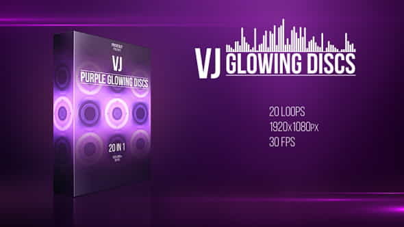 VJ Purple Glowing Discs - VideoHive 17605970