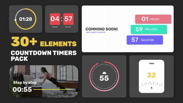 Countdown Timers Pack - VideoHive 36662358