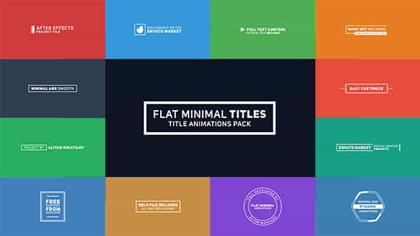 Flat Minimal Titles - VideoHive 19421285