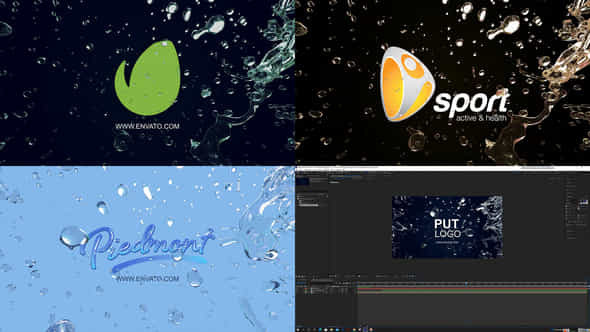 Water Rectangle Logo - VideoHive 42206714