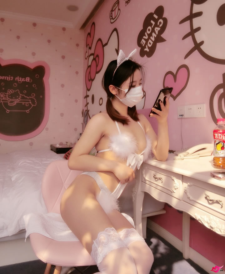 网红嫩妹猫女-白丝无圣光福利套图(22)