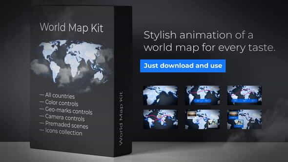 World Map Bundle - Maps - VideoHive 23895927