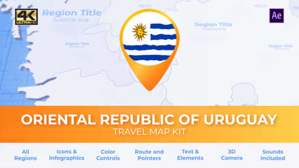 Uruguay Map - - VideoHive 39229910