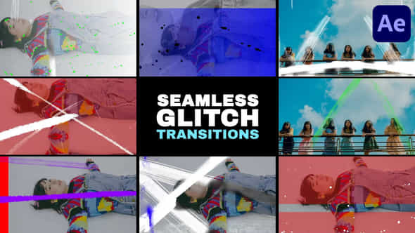 Grunge Glitch Seamless Transitions For After Effects - VideoHive 58645267