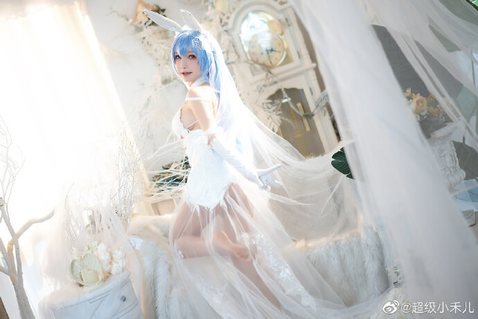 Cosplay：碧蓝航线 新泽西花园cos「誓约婚纱」@超级小禾儿