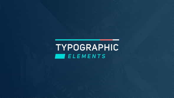 Typographic Elements 2 - VideoHive 18501450