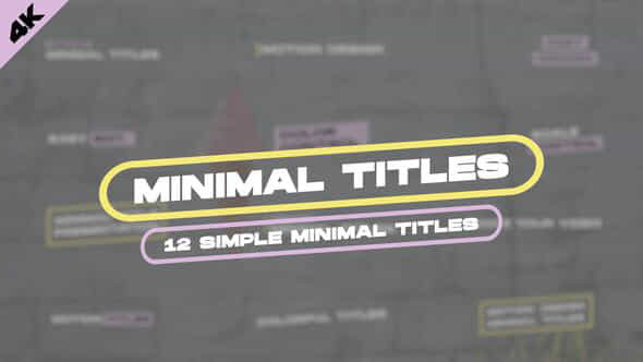 Minimal Titles V2 After Effects - VideoHive 50033178