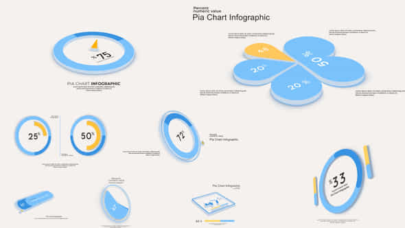Pie Chart Infographics - VideoHive 39228977
