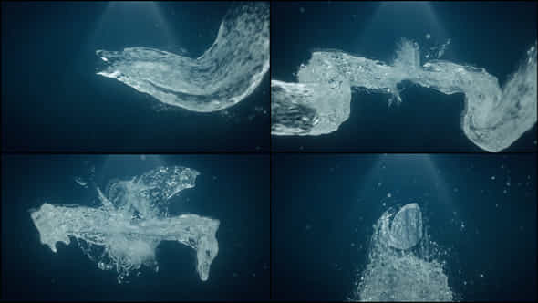 Water Swirl Bubble Splashing Logo - VideoHive 53058961