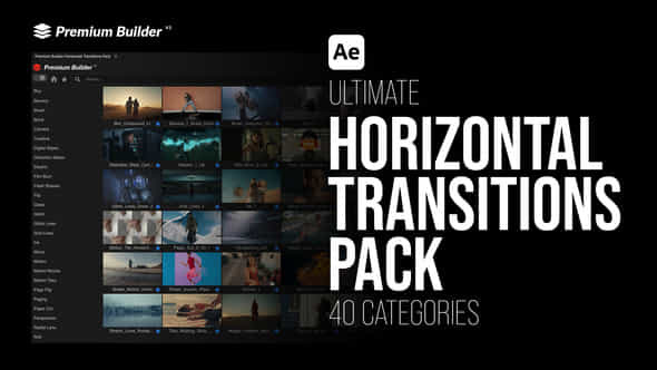 Horizontal Transitions Pack - VideoHive 57096084