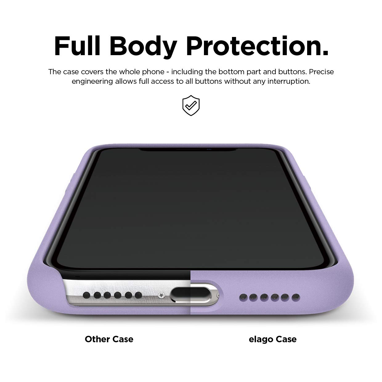 ES11SC61-LV elago Silicone Case Compatible with iPhone 11 case (Lavender) -  Premium Liquid Silicone, Raised Lip (Screen & Camera Protection)