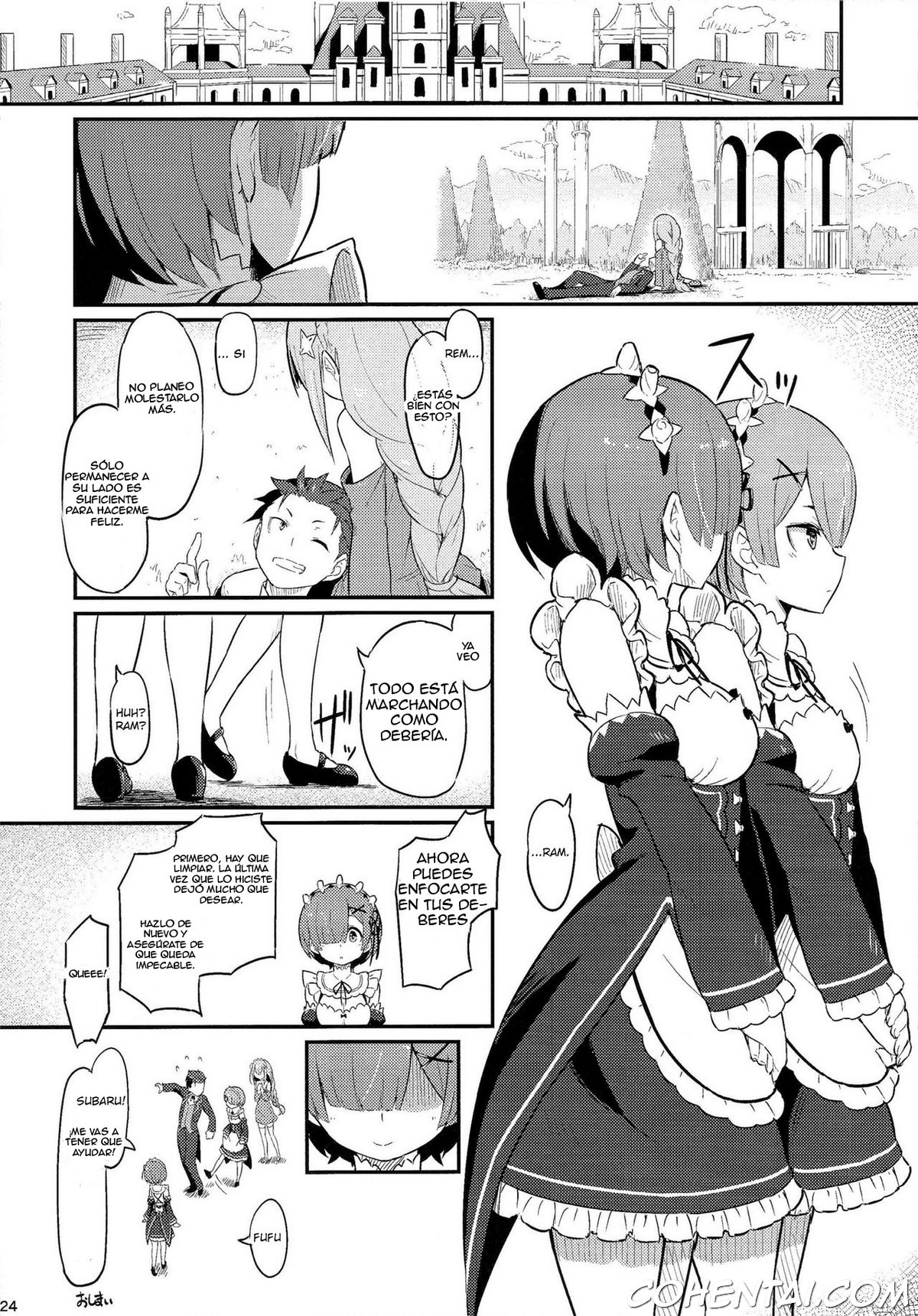 Rem no Emilia Kuttsuke Daisakusen (Re:Zero kara Hajimeru Isekai Seikatsu) xxx comics manga porno doujin hentai español sexo 