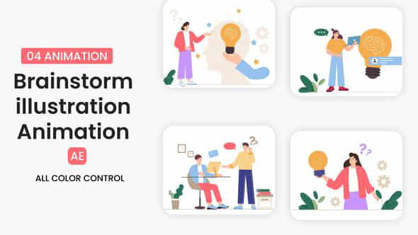 Brainstorm Illustration Scene - VideoHive 55899025