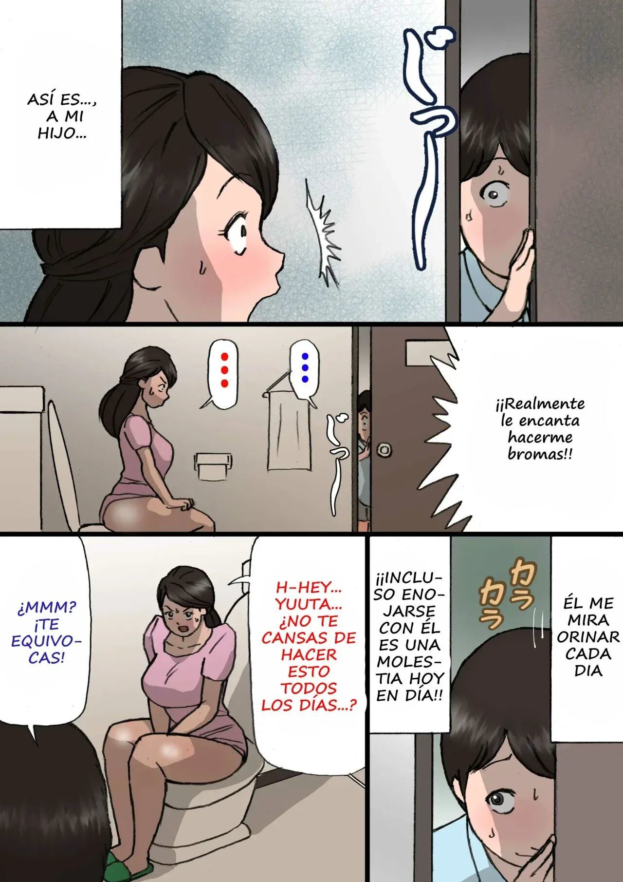 [Shiki Hanana] Okaa-san wa Itazura Musuko o Okorenai [Spanish] [Xavit0_0]