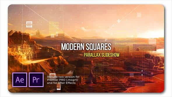 Modern Squares Parallax Slideshow - VideoHive 29787065